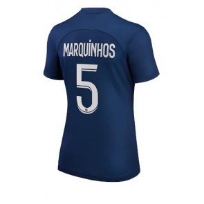 Paris Saint-Germain Marquinhos #5 kläder Kvinnor 2022-23 Hemmatröja Kortärmad